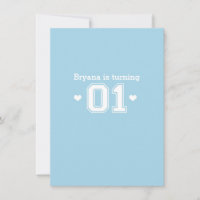 Invitation pour la fête d'anniversaire Bleu Athlét