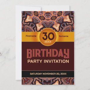 Invitation pour la fête d'anniversaire Choc Dots E