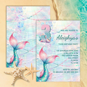 Invitation pour la fête d'anniversaire de 3 ans de
