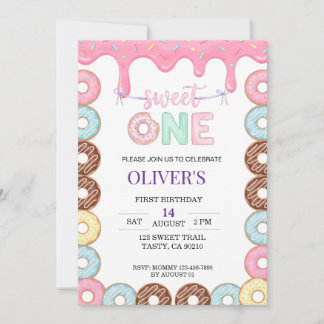 Invitation pour la fête d'anniversaire de Donut Sw