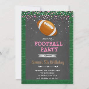 Invitation pour la fête d'anniversaire de football