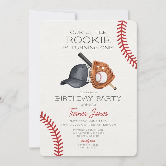 Invitation pour la fête d'anniversaire de Little R (Devant)