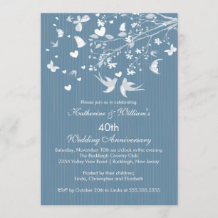 Invitation pour la fête d'anniversaire de mariage 