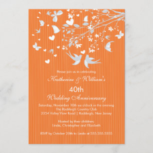 Invitation pour la fête d'anniversaire de mariage