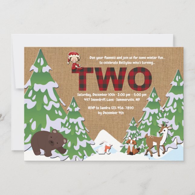 Invitation pour la fête d'anniversaire de Winter T (Devant)