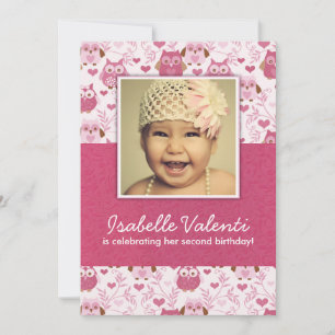 Invitation pour la fête d'anniversaire des Chouett