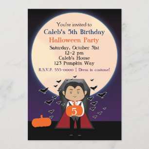 Invitation pour la fête d'anniversaire d'Halloween