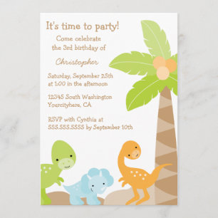 Invitation pour la fête d'anniversaire du garçon d