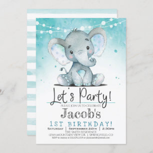 Invitation pour la fête d'anniversaire du garçon E
