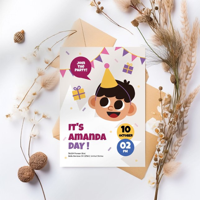 Invitation pour la fête d'anniversaire du garçon m (Créateur téléchargé)