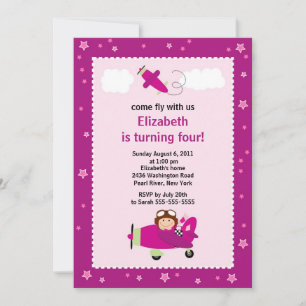 Invitation pour la fête d'anniversaire du petit av