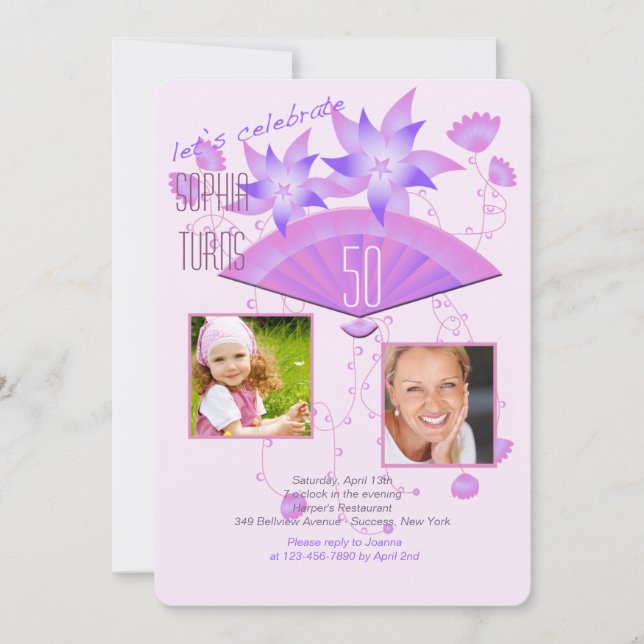 Invitation pour la fête d'anniversaire du Van Deux (Devant)