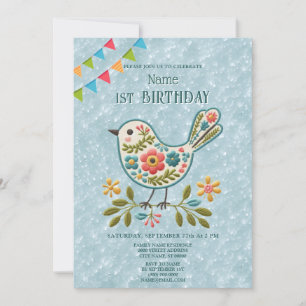 Invitation pour la fête d'anniversaire Little Bird