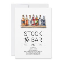 Invitation pour la fête de couples Stock The Bar