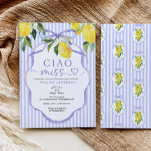 Invitation pour la fête de douche de mariée de Mis