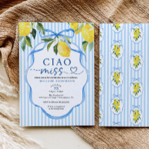 Invitation pour la fête de douche de mariée de Mis