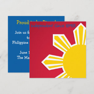 Invitation pour la fête de l'indépendance des Phil