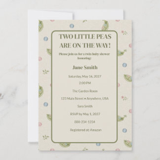 Invitation pour la fête de naissance de jumeaux De