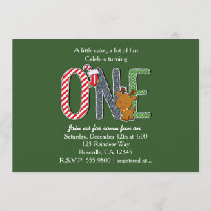 Invitation pour la fête de Noël pour le 1er annive