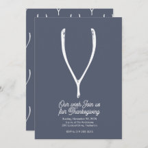 Invitation pour la fête de Thanksgiving Wishbone