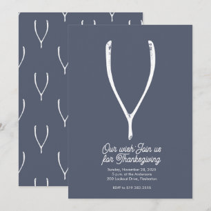 Invitation pour la fête de Thanksgiving Wishbone