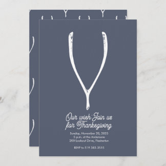 Invitation pour la fête de Thanksgiving Wishbone