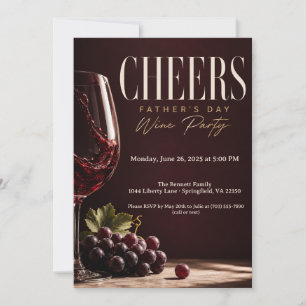 Invitation pour la fête des Pères - Vin Rouge & Ra