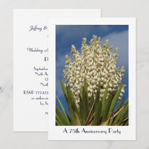 Invitation pour la fête du 75e anniversaire Fleur 