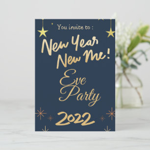 Invitation pour la fête du Nouvel An 2022 Rose Gol