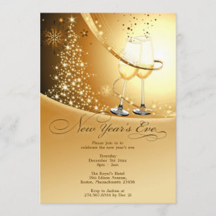 Invitation pour la fête du Nouvel An dans un appar