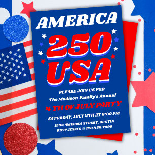 Invitation pour la fête patriotique America 250