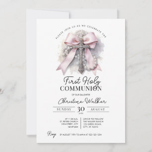 Invitation pour la première communion de la fille