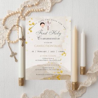 Invitation pour la Première Communion pour Garçon