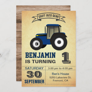 Invitations Faire Part Cartes Anniversaire Tracteur Zazzle Ch