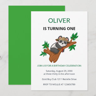 Invitation pour la première fête d'anniversaire de