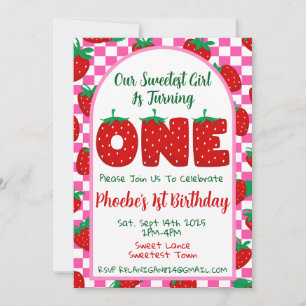 Invitation pour la première fête d'anniversaire de