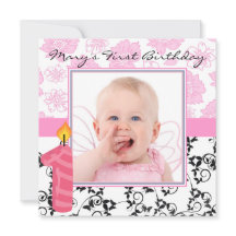 Invitation pour la première fête d'anniversaire de