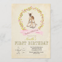 Invitation pour la première fête d'anniversaire de