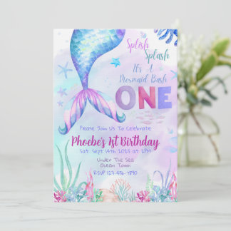Invitation pour la première fête d'anniversaire de