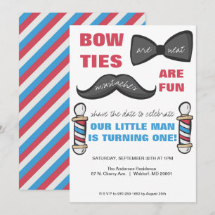 Invitation pour la première fête d'anniversaire de