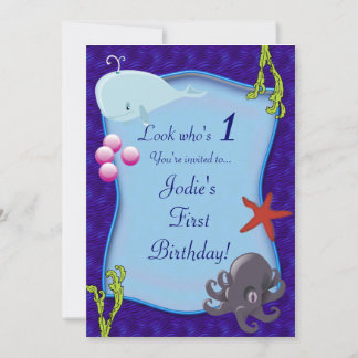 Invitation pour la première fête d'anniversaire de