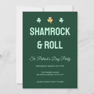 Invitation pour la Saint-Patrick Shamrock and Roll