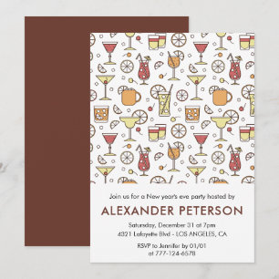 Invitation pour la Saint-Sylvestre Cocktail Patter