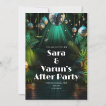 Invitation pour la soirée après mariage indien Inv