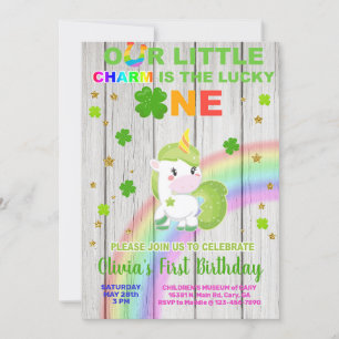 Invitation pour l'anniversaire avec le petit charm