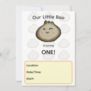 Invitation pour l'anniversaire de Bao Dumpling