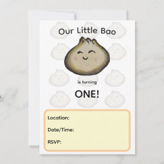 Invitation pour l'anniversaire de Bao Dumpling