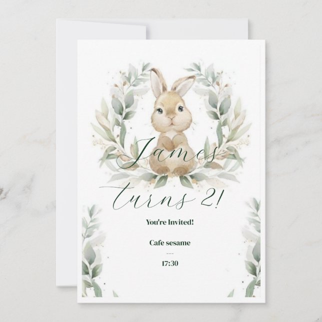 Invitation pour l'anniversaire de bébé (Devant)