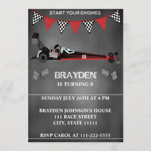 Invitation pour l'anniversaire de la course de bab