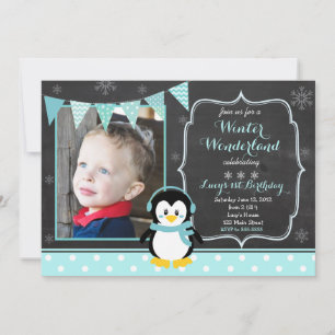Invitation pour l'anniversaire de Winter Wonderlan